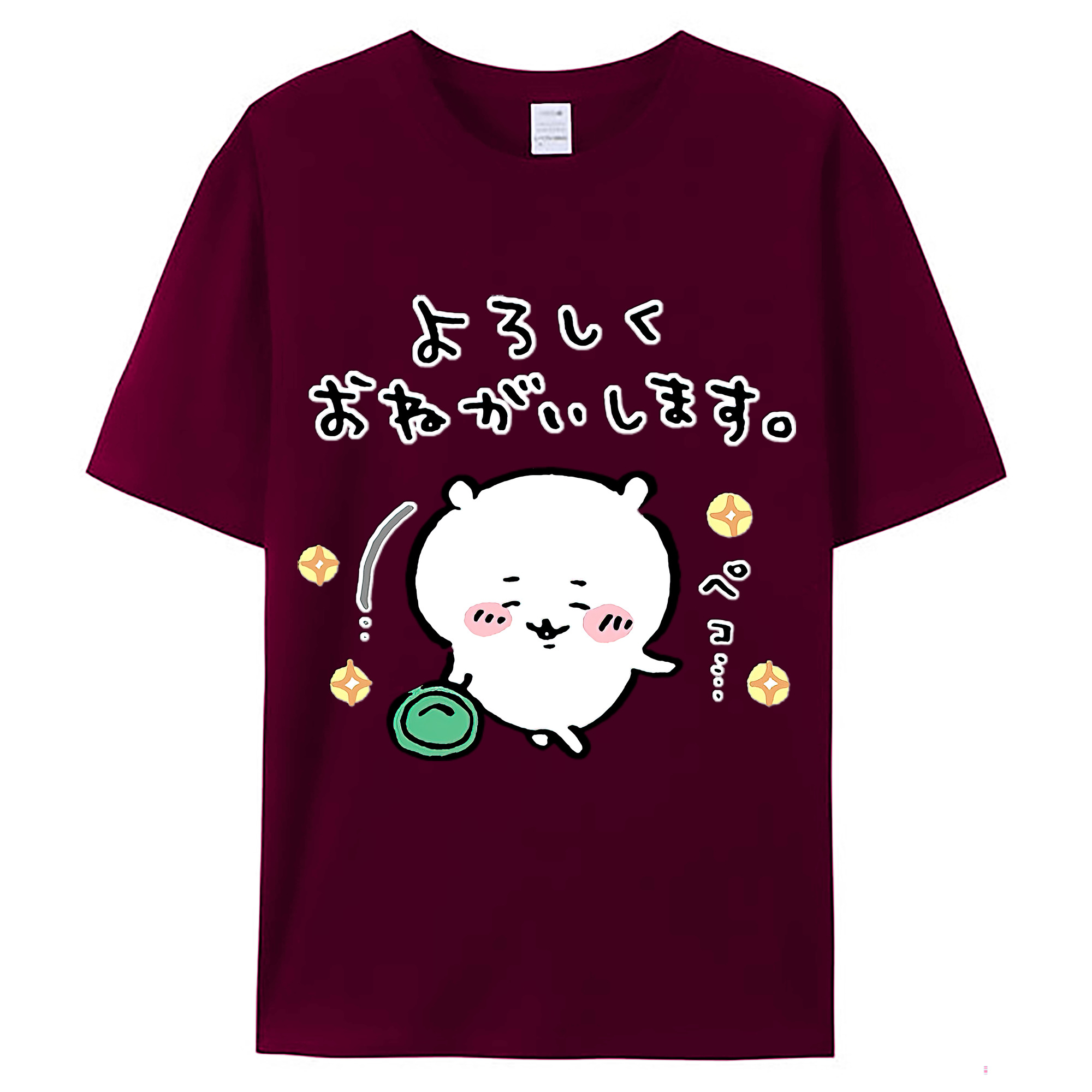 （画像用） ちいかわ ちいかわ Chii-kawa chiikawa レディースカジュアルプリントTシャツ（綿100％）